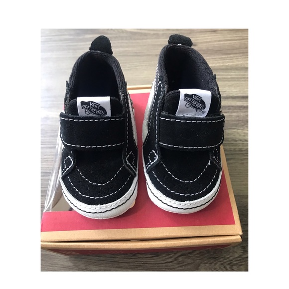 VANS CRIB VELCRO TODDLER SHOES SIZE 3-6 MONTHS - Picture 2 of 6